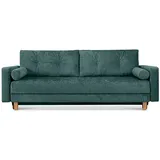 Konsimo Schlafcouch Stoff 3-Sitzer Blau