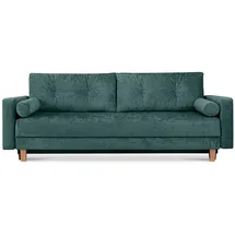 Konsimo Schlafcouch Stoff 3-Sitzer Blau