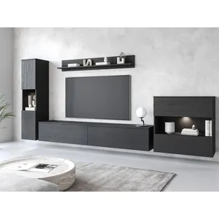 INOSIGN »PARIS«, (Komplett-Set, 4 St.), TV-Wand 300cm breite, grifflose Design, stehend und hängend montierbar