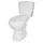 Sanicomfort Stand-WC mit WC-Sitz Weiß spülrandlos