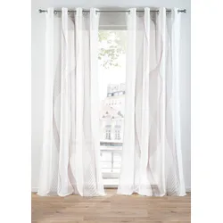bonprix Gardine mit Wellen Druck (1er Pack), weiß, 145x135 cm