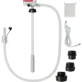 veftbltrem COSTWAY Kraftstoff Umfüllpumpe mit Auto-Stopp-Sensor, elektrische Kraftstoffpumpe 3,2 GPM 3 Größen Adaptern & Schlauch, für Diesel, Öl, Benzin