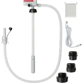 veftbltrem COSTWAY Kraftstoff Umfüllpumpe mit Auto-Stopp-Sensor, elektrische Kraftstoffpumpe 3,2 GPM 3 Größen Adaptern & Schlauch, für Diesel, Öl, Benzin