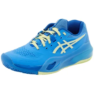 Asics Damen Gel-Resolution X Clay Sneaker, Blaue KÜSTE/Huddle GELB, 37.5 EU