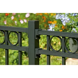 GAH Alberts Metallzaun Circle Anbauset 200 x 120 cm schwarz