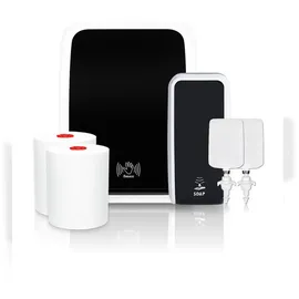 Blanc HYGIENIC KOMPLETT-SET Waschraum SENSOR: Handtuchrollenspender SENSOR + 2 TAD Handtuchrollen + Schaumseifenspender SENSOR + 2 Kartuschen