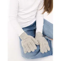 Zwillingsherz Strickhandschuhe Kids-Kaschmir Grau