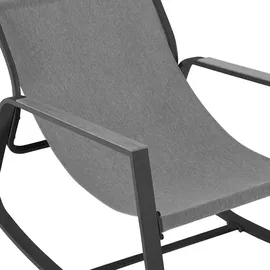 Hespéride Schaukelstuhl, Schwarz, Metall, 73x104x79.5 cm, Gartenmöbel, Liegestühle