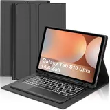 Occtingkind Tastatur für Samsung Galaxy Tab S10 Ultra 2024 14,6 Zoll, Galaxy Tab S9 Ultra 14,6 Zoll, Cover Touchpad mit italienischer Hintergrundbeleuchtung abnehmbar Tastatur für Samsung S10U/S9U,