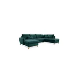 miuform Eckcouch Polyester 8-Sitzer Türkis
