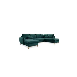 miuform Eckcouch Polyester 8-Sitzer Türkis
