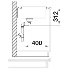 Blanco Subline 500-IF SteelFrame weiß + Excenterbetätigung + InFino