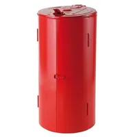 Hardwex Müllsackständer, geschlossen, aus Stahlblech, rot, 110 l