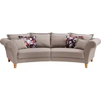 Home Affaire Big-Sofa HOME AFFAIRE "Tassilo geschwungene Formensprache, bequem, Mega Sofa, Breite 350cm", grau (taupe), B:350cm H:95cm T:110cm, 100% Polyester, Sofas, Big-Sofa