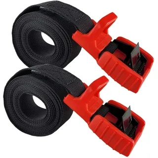 Baumarktplus Spanngurt Zurrgurt Klemmschloss mit Gummischutzkappe1 tlg 2 m x 2,5 cm 500 kg