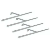 Kalb LED Aufbauleuchten 4er Set silbergrau 600mm, Schrankbeleuchtung Neutralweiß