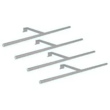 Kalb LED Aufbauleuchten 4er Set silbergrau 600mm, Schrankbeleuchtung Neutralweiß