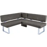 K+W Komfort & Wohnen Santos II, gepolstert, Eckbank, wahlweise langer Schenkel 180cm rechts oder links, darkgrey, 69740900-0 B/H/T: 180 cm x 87 cm x 157 cm