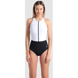 Badeanzug Damen arena Shapewear Silvia - Black-white-black - 46