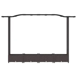 vidaXL Hochbeet mit Rankgitter und Dach 207 x 40 x 126 cm Braun