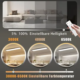 ZMH LEOEU LED Panel 40W 120 x 30 cm schwarz