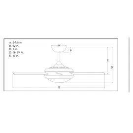 AireRyder Ursa Deckenventilator mit Beleuchtung 132 cm Silber/Walnuss