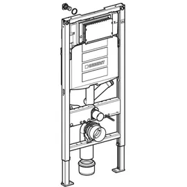 Geberit Duofix Element für Wand-WC, 112cm, Trockenbau, Sigma Unterputzspülkasten 12cm, Geruchsabsaugung Abluft