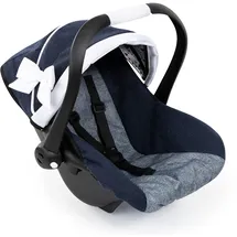 Bayer Design 67981AA Puppenautositz EasyGo, Puppensitz, Puppenzubehör, mit Gurt, Dach, verstellbarem Griff, Blau