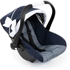 Bayer Design 67981AA Puppenautositz EasyGo, Puppensitz, Puppenzubehör, mit Gurt, Dach, verstellbarem Griff, Blau