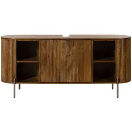 MASSIVMOEBEL24.DE Waschbeckenunterschrank Mango 150x40x65 braun lackiert BARCELONA 251