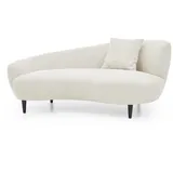 Atlantic Home Collection Olivia Chaiselongue Massivholz, Creme, 176B x 97T x 76H cm
