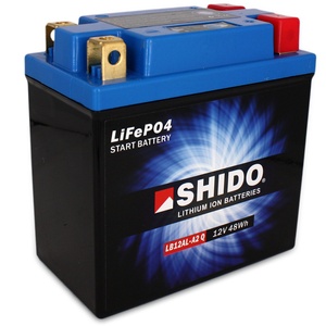 Batterie Shido Lithium LB12AL-A2 / YB12AL-A2 Quattro, 12V/12AH (Maße: 136x82x162) für BMW F650 CS Scarver/ABS Baujahr 2000