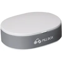 Reise Pillenbox Kunststoff Pillen-Organizer 6 Fächer Tragbare Pillendose Vitamindose Vitamin-Behälter Mini Tablettendose Tablettenbox Medikamentenbox (Grau)