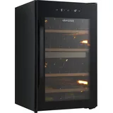 LichtLuxus Weinkühlschrank 2 Zonen, 35 Flaschen Freistehend Getränkekühlschrank mit Glastür, 5-10°C/12-20°C, UV-geschützte Glastüren, LED-Beleuchtung