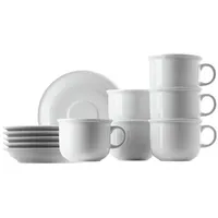 Thomas Porzellan Geschirr-Set Trend Weiss Kaffeetasse 2tlg. Set6, Porzellan weiß