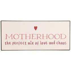 IB Laursen Metallschild Motherhood the perfect mix of love, 30.5 x 13 cm