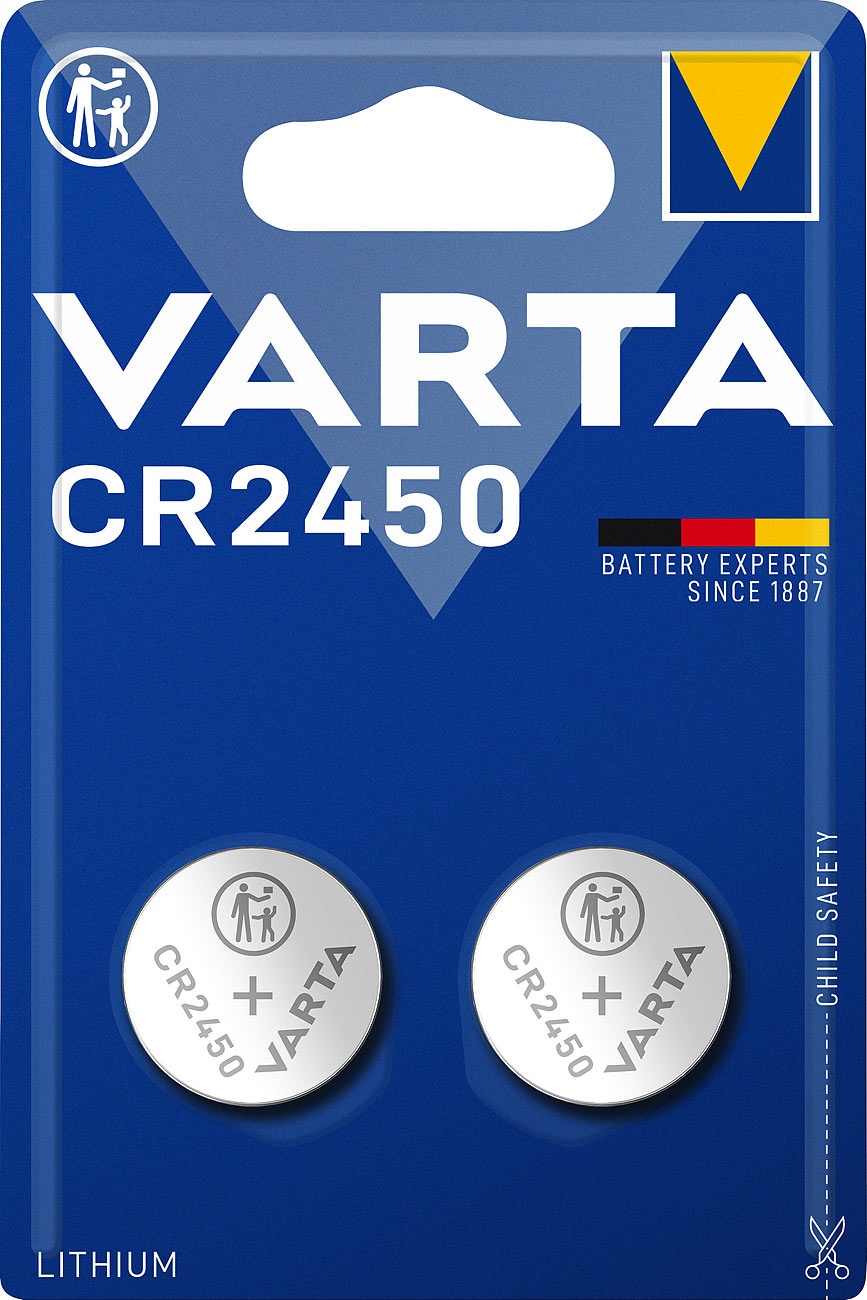 2er-Set Electronics Lithium-Knopfzellen, CR2450, 570 mAh, 3 Volt