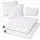 sei Design Bettset SWAN 2x Bettdecke 135x200 Kopfkissen 2x40x80 + 2x80x80 - Weiß