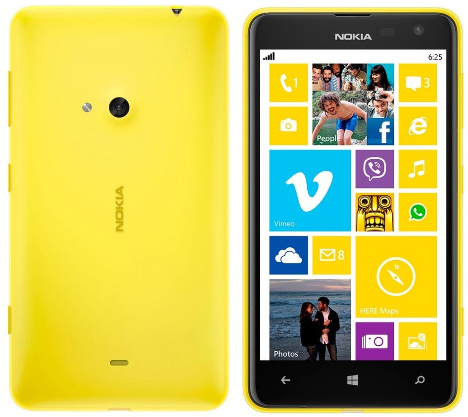 Nokia Lumia 625 Yellow Gelb 4G LTE RM-941 Windows Phone Ohne Simlock