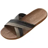 Extra breite Herren-Hausschuhe, Slipper, modische Slipper, für Herren, lässig, Strand, drinnen, Zuhause, Herrenpantoffeln, Herrenpantoffeln, Größe 43, grau, 42.5 EU - 42.5 EU