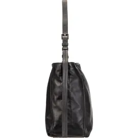 Liebeskind Berlin Hobo Bag M Leder/ Baumwolle Black