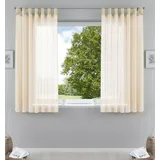 Gardinenbox Gardine Schlaufen 140 x 175 cm creme 2 St.