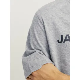 JACK & JONES Slim Fit T-Shirt Corp mit Logo in Light Grey-M