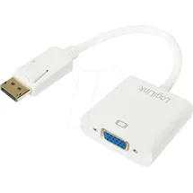 Logilink CV0059B Displayport-Adapter 15,00 cm Weiß