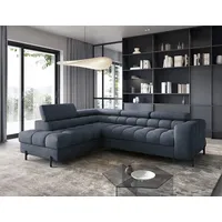moeblo Eckcouch Polyester mit Bettkasten 3-Sitzer Grau