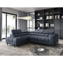 moeblo Eckcouch Polyester mit Bettkasten 3-Sitzer Grau