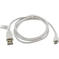AccuCell Datenkabel 0,95 m für HTC, Huawei Weiß