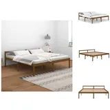 vidaXL Seniorenbett Honigbraun 200x200 cm Massivholz Kiefer - Betten & Bettgestelle - Braun