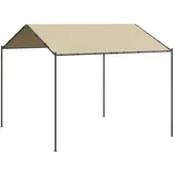 vidaXL Gartenpavillon Beige 4x4 m Stahl und Stoff