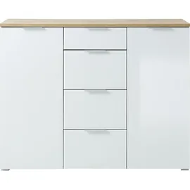 Germania Sideboard 134 x 105 x 40 cm Eiche / Weiß
